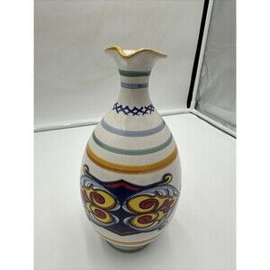Ceramica Nova Deruta Hand Painted Large Water Pitcher Bottle Made in Italy 10”